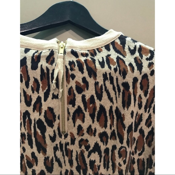 H&M | Cheetah Print Sweater with Zipper Detail | L - Picture 4 of 4